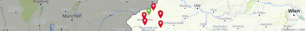 Map view for Pharmacies emergency services nearby Aspach (Braunau, Oberösterreich)
